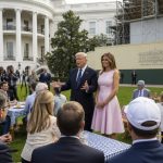 President Donald Trump, First Lady Melania Project Steady Leadership