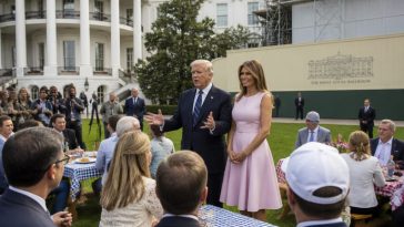 President Donald Trump, First Lady Melania Project Steady Leadership
