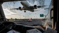 Dashcam Captures United 767 Clipping Truck Over New Jersey Turnpike