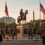 Trump Reclaims Freedom Plaza with 13 Revolutionary War Statues