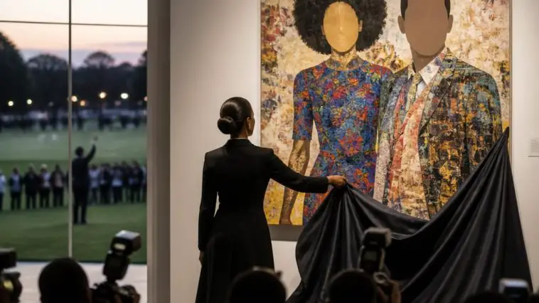 Michelle Obama Unveils Portrait While UFC Slur Steals Spotlight