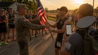 Army National Guard Officer Joe Nail Leads 3,016-Mile Flag Relay