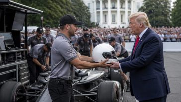 President Donald Trump Turns White House Into Freedom 250 Pit Lane