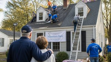 Navy veteran’s collapsing roof replaced free by local heroes