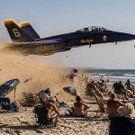 Navy Opens Safety Review After Blue Angels Jet Blows Chairs on Beach