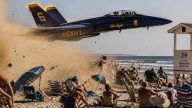 Navy Opens Safety Review After Blue Angels Jet Blows Chairs on Beach