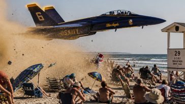 Navy Opens Safety Review After Blue Angels Jet Blows Chairs on Beach