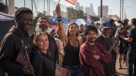 Skid Row Residents Declare Love of Country, Critics Silenced