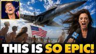 Lib Reporters FREAK as US Military Jets Buzz Beach At INSANE Eye-Level | Pentagon Response is PURE…🔥