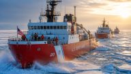 Trump Uses Coast Guard Birthday to Tout 11 Arctic Security Cutters
