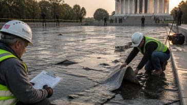 DOJ Drops Charges as Reflecting Pool Failure Blamed on Shoddy Work