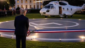 Trump Opens Lockheed-Funded South Lawn Helipad — Where's Paperwork?