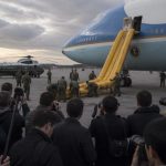 Emergency Slide Deploys on President Donald Trump's Air Force One