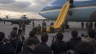 Emergency Slide Deploys on President Donald Trump's Air Force One
