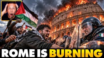 Third World Muslim Rioters STORM Colosseum Carrying Foreign Flags as Europe BURNS to the GROUND