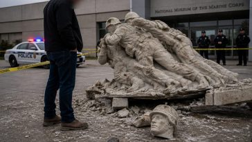 Stafford man arrested for sledgehammer attack on Iwo Jima statue