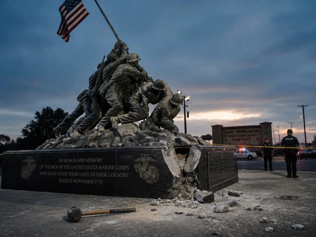 Trump: Sledgehammer Attack on Iwo Jima a Disgrace, Blames Border