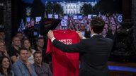 Kimmel Turns Viral Trump Heckle Into Merch, White House Furious
