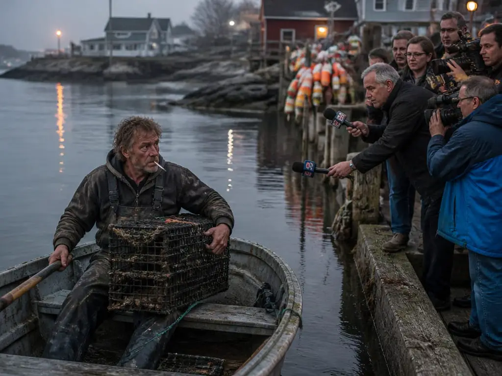 Graham Platner Snaps at Reporters While Paddling Ashore