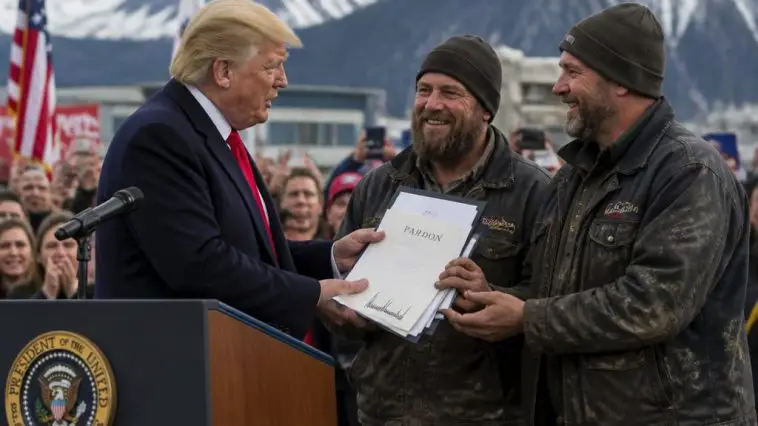 Trump Pardons Alaska Mechanics Onstage, Calls Out Federal Overreach