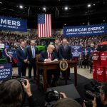 President Donald Trump Signs Onstage Diesel Relief Order in Nebraska